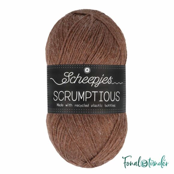 Scheepjes Scrumptious 362 Coconut Truffle - barna öko akril fonal - recycled brown acrylic yarn