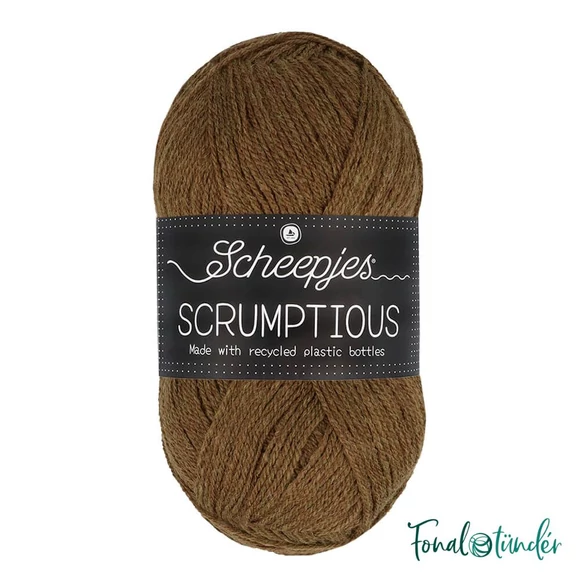 Scheepjes Scrumptious 363 Gingerbread Pudding - barna öko akril fonal - recycled brown acrylic yarn