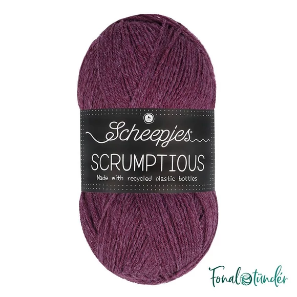 Scheepjes Scrumptious 368 Cabernet Gelato - sötétlila öko akril fonal - recycled purple acrylic yarn
