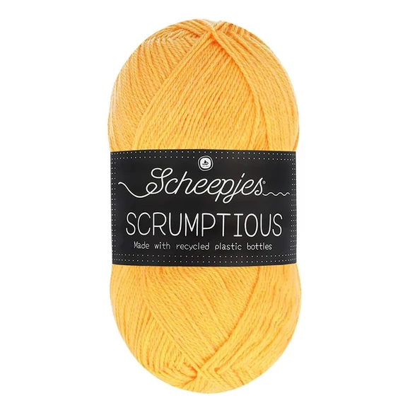Scheepjes Scrumptious 384 Mandarin Sorbet - sárga öko akril fonal - recycled light orange acrylic yarn blend