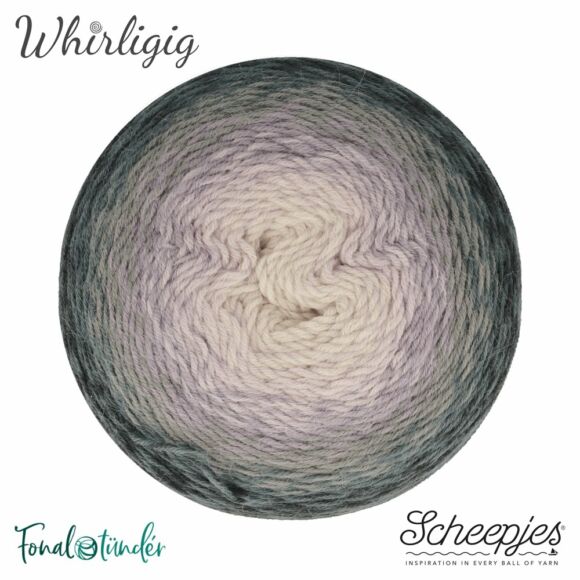 Scheepjes Whirligig 201 - Grey to Lavender - Szürkétől Levenduláig - színátmenetes gyapjú fonal - wool yarn