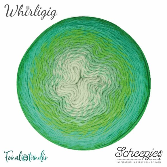 Scheepjes Whirligig 207 - Green to Blue - Zöldtől Kékig - színátmenetes gyapjú fonal - wool yarn