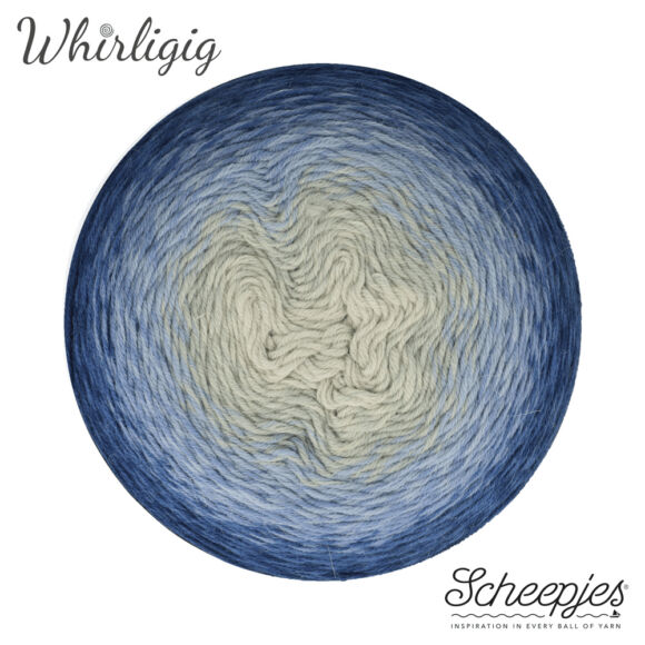 Scheepjes Whirligig 212 - Sapphire to Blue - Zafírtól Kékig - színátmenetes gyapjú fonal - wool yarn