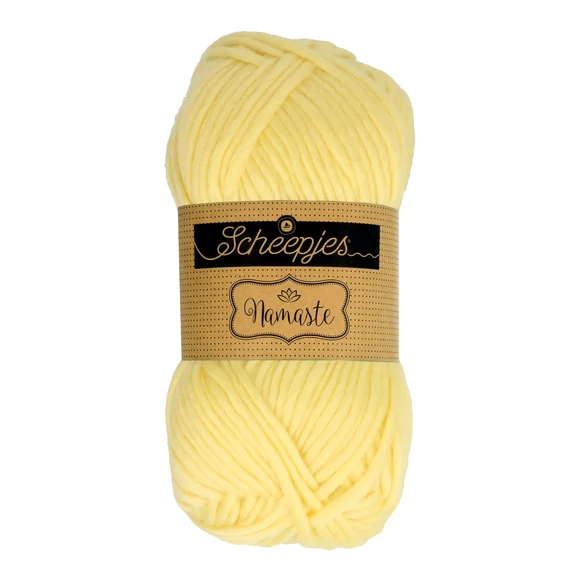 Scheepjes Namaste 600 Sphinx - halvány sárga gyapjú fonal - light yellow yarn blend