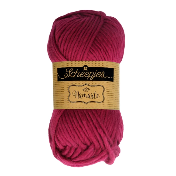 Scheepjes Namaste 631 Revolved Triangle - sötét rózsaszín gyapjú fonal - dark pink yarn blend