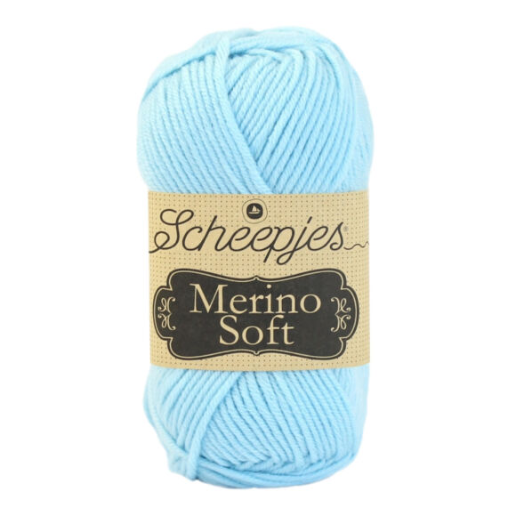 Scheepjes Merino Soft 614 Magritte - világoskék gyapjú fonal - light-blue yarn blend