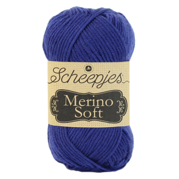 Scheepjes Merino Soft 616 Klimt - mélykék gyapjú fonal - deep blue yarn blend