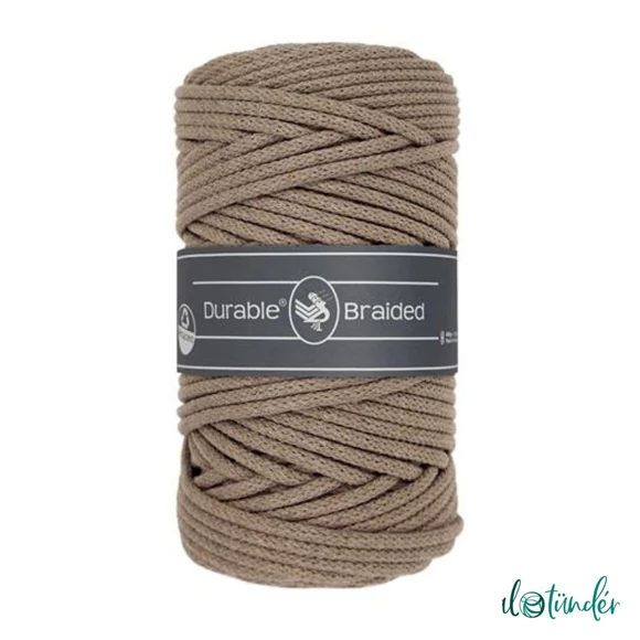 Durable Braided 343 Warm Taupe cotton cord - fakóbarna zsinórfonal - 5mm