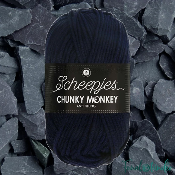 Scheepjes Chunky 1011 Slate - mélykék akril fonal - acrylic yarn