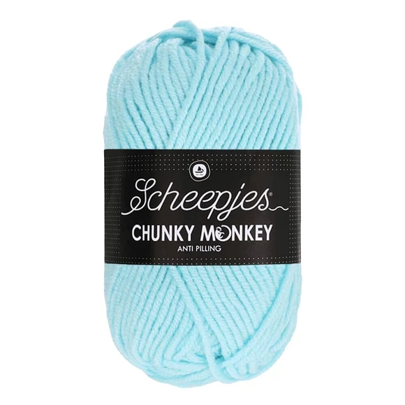 Scheepjes Chunky Monkey 1034 Baby Blue - világoskék akril fonal - acrylic yarn