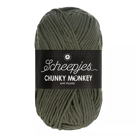 Scheepjes Chunky Monkey 1063 Steel - acélszürke akril fonal - gray acrylic yarn