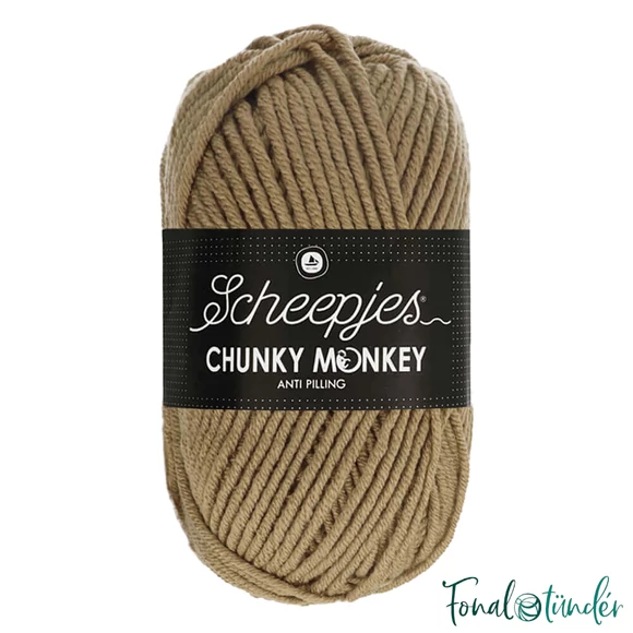 Scheepjes Chunky Monkey 1064 Beige - drapp akril fonal - light-brown acrylic yarn
