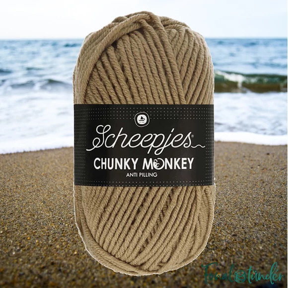 Scheepjes Chunky Monkey 1064 Beige - drapp akril fonal - light-brown acrylic yarn