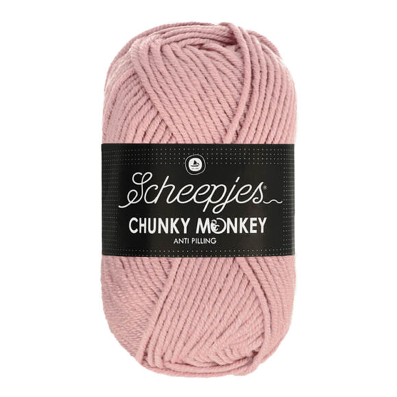 Scheepjes Chunky Monkey 1080 Pearl Pink - rózsaszín akril fonal - acrylic yarn