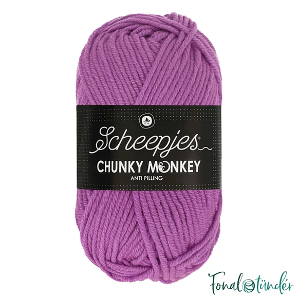 Scheepjes Chunky Monkey 1084 Wild Orchid - orchidea lila akril fonal - purple acrylic yarn