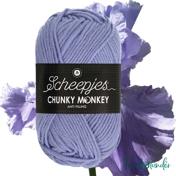 Scheepjes Chunky Monkey 1188 Mauve - halvány lila akril fonal - purple acrylic yarn