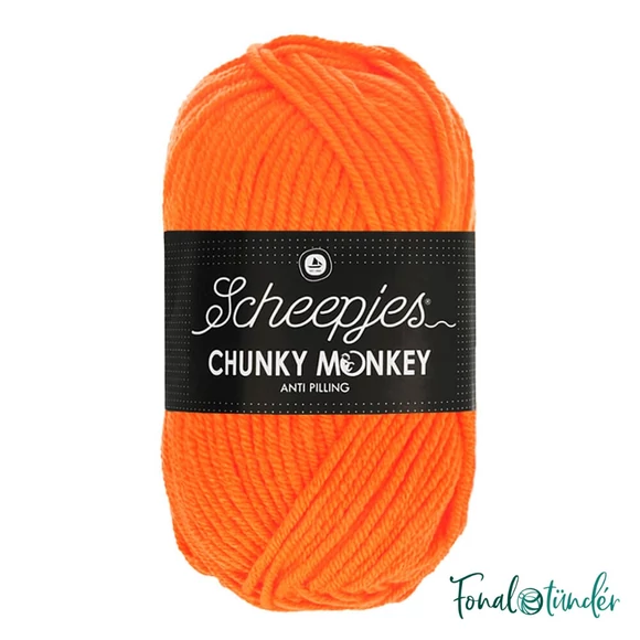 Scheepjes Chunky Monkey 1256 Neon Orange - acrylic yarn