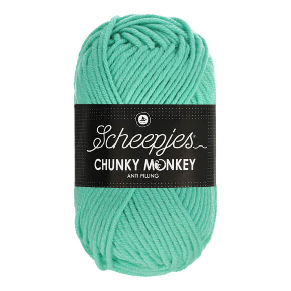 Scheepjes Chunky Monkey 1422 Aqua - türkiz akril fonal - turquoise acrylic yarn
