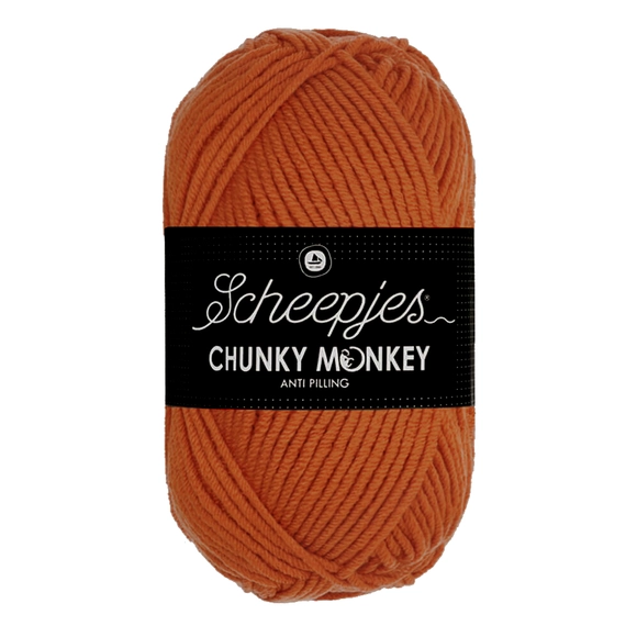 Scheepjes Chunky Monkey 1711 Deep Orange - sötét narancs akril fonal - acrylic yarn