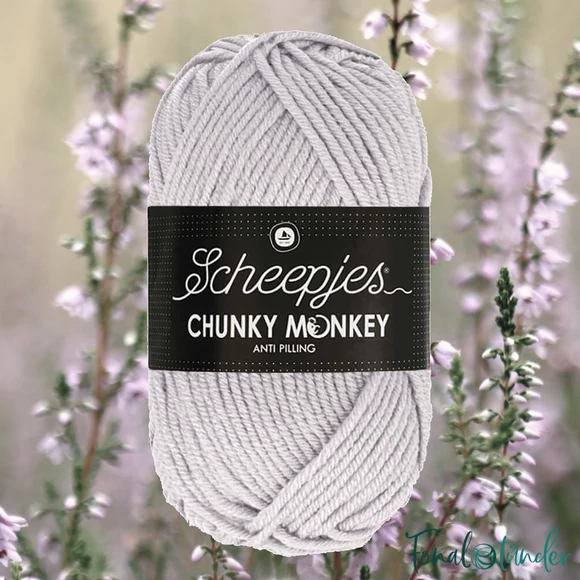 Scheepjes Chunky Monkey 1724 Heather - halvány lila akril fonal - faint purple acrylic yarn