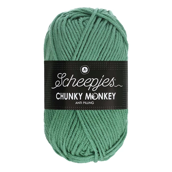 Scheepjes Chunky Monkey 1725 Eucalyptus - szürkés-zöld akril fonal - pale-green acrylic yarn