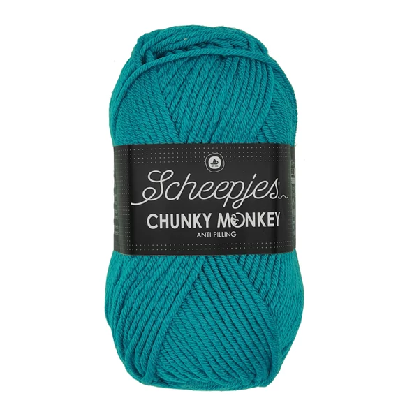 Scheepjes Chunky Monkey 2015 Ocean - óceánkék akril fonal - blue acrylic yarn
