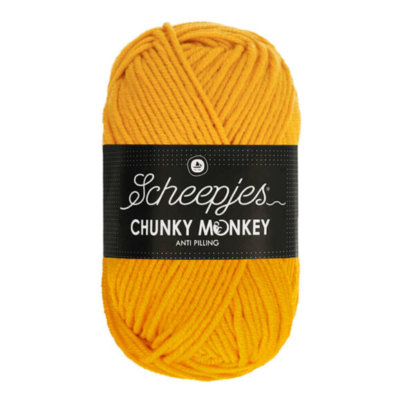 Scheepjes Chunky Monkey 1114 Golden Yellow - aranysárga akril fonal - acrylic yarn