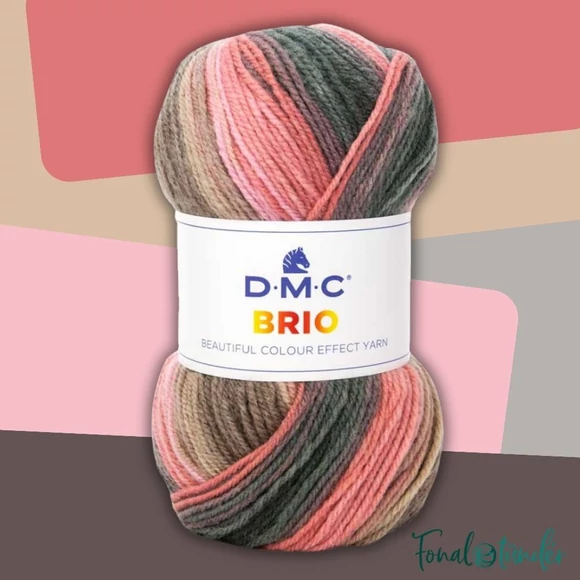 DMC Brio 404 - Baracktól Feketéig - színváltós fonal - color-effect yarn