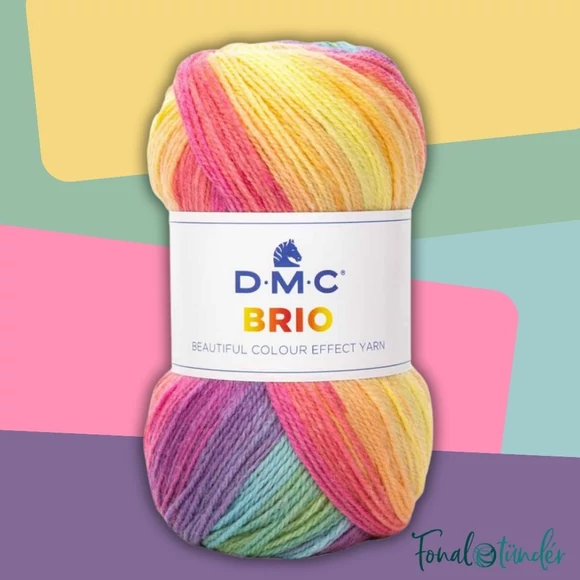 DMC Brio 408 - Szivárvány - színváltós fonal - color-effect yarn