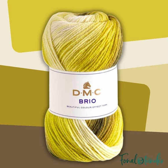 DMC Brio 410 - Sárgától Barnáig - színváltós fonal - color-effect yarn