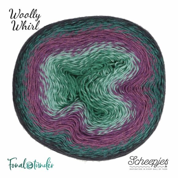 Scheepjes Woolly Whirl 472 Sugar Sizzle - pamut-gyapjú fonal - yarn cake