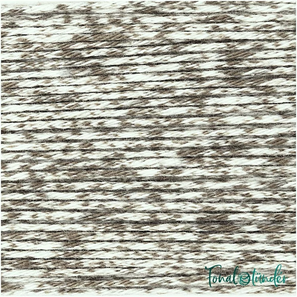 Ricorumi Spray 007 Oliv - oliva barna - fehér pamut fonal - brown-white cotton yarn