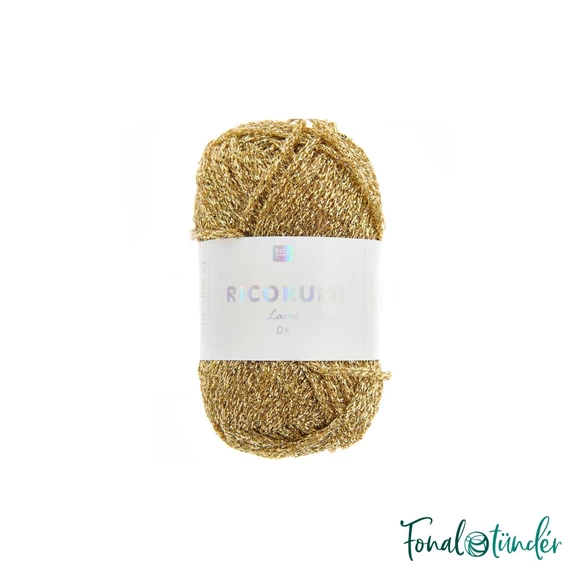 Ricorumi Lamé 002 Gold - csillogó amigurumi fonal - sparkling yarn