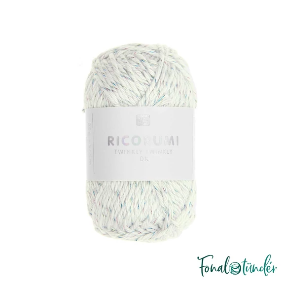 Ricorumi Twinkly Twinkly 002 - Rainbow - csillogó pamut fonal - cotton yarn