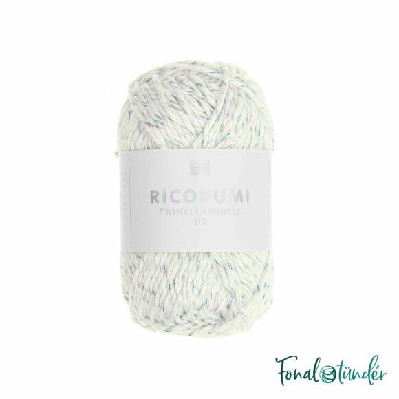 Ricorumi Twinkly Twinkly 002 - Rainbow - csillogó pamut fonal - cotton yarn