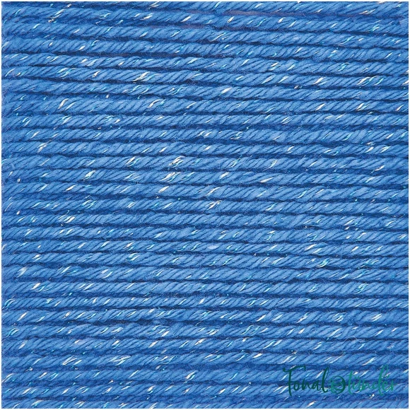 Ricorumi Twinkly Twinkly 013 Blue - kék csillogó pamut fonal - cotton yarn