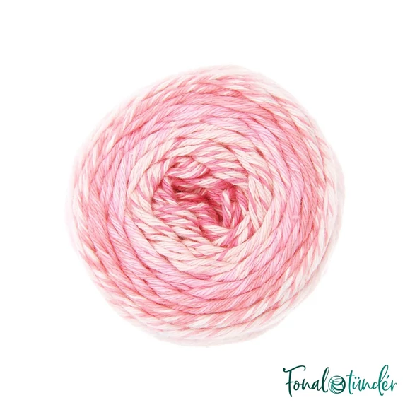 Ricorumi Spin Spin 004 Pink - rózsaszín színátmenetes pamut fonal - gradient cotton yarn