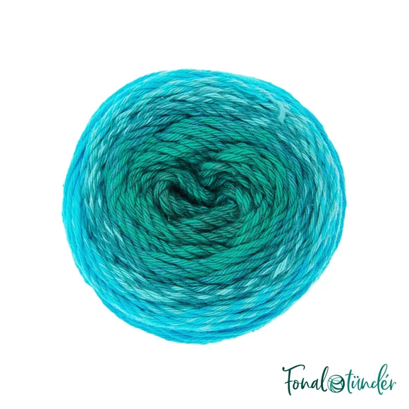 Ricorumi Spin Spin 009 Turquoise - türkiz színátmenetes pamut fonal