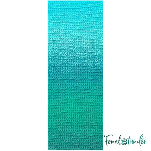 Ricorumi Spin Spin 009 Turquoise - türkiz színátmenetes pamut fonal - gradient cotton yarn