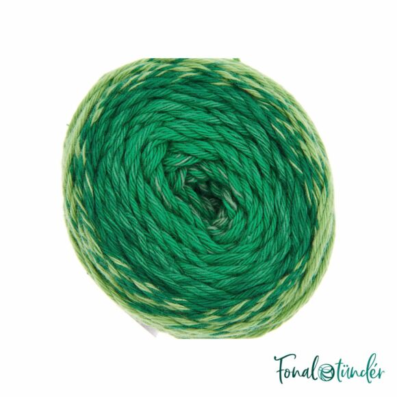 Ricorumi Spin Spin 013 Green - zöld színátmenetes pamut fonal - gradient cotton yarn