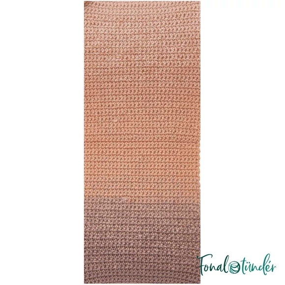 Ricorumi Spin Spin 015 Brown - barna színátmenetes pamut fonal - gradient cotton yarn