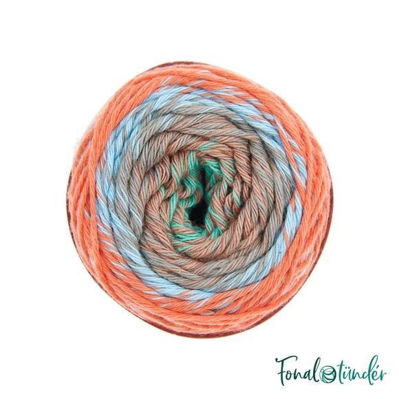 Ricorumi Spin Spin 022 Summer - színátmenetes pamut fonal - gradient cotton yarn