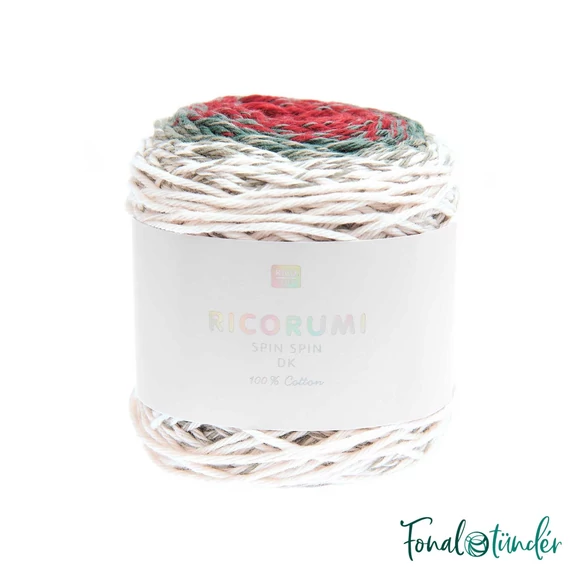 Ricorumi Spin Spin 024 Christmas - színátmenetes pamut fonal - gradient cotton yarn