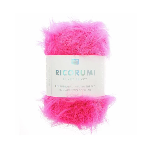 Ricorumi Furry Furry - 014 Neon Pink - faux fur yarn