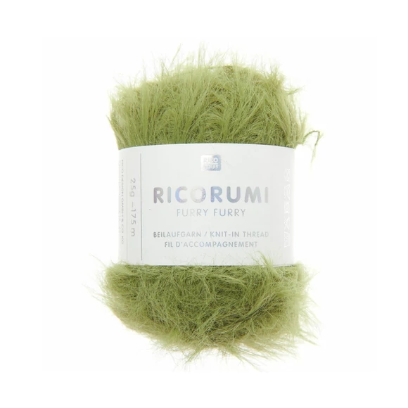 Ricorumi Furry Furry - 018 Olive - green faux fur yarn