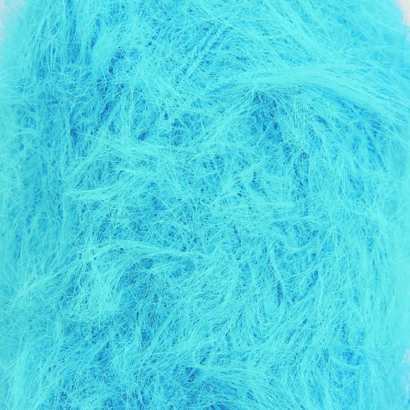 Ricorumi Furry Furry 019 Sky Blue - faux fur carry-along yarn - kék szőrös kísérőfonal