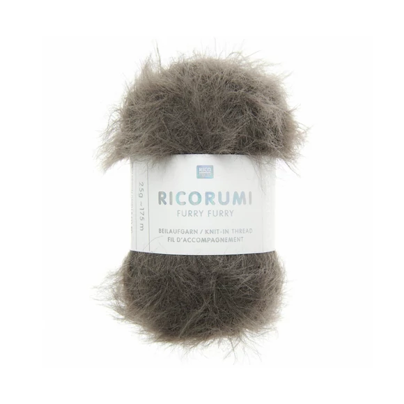 Ricorumi Furry Furry - 021 Taupe - brown faux fur yarn