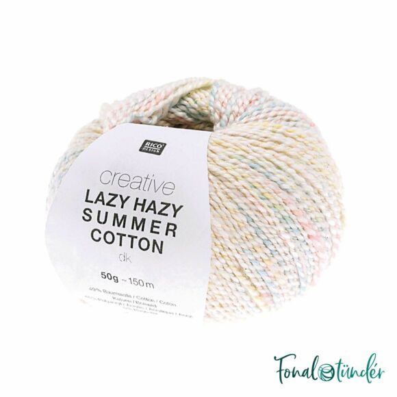 Rico Lazy Hazy Summer - 001 - pasztell pamut-akril fonal - cotton based yarn