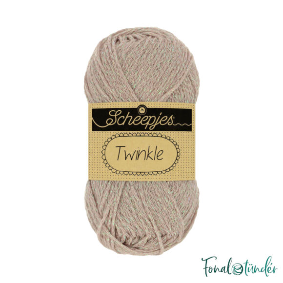 Scheepjes Twinkle 904 - csillogó bézs pamut fonal - glittering beige cotton yarn