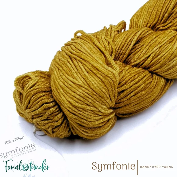 Symfonie Viva 1038 Spicy Mustard yellow merino wool yarn - sarga gyapjú fonal